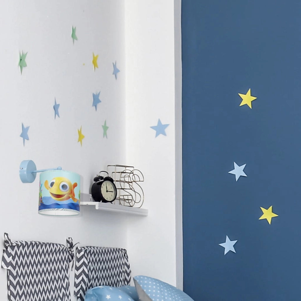 Applique Pesce MiniMini Milagro MLP6803 E27 blu multi