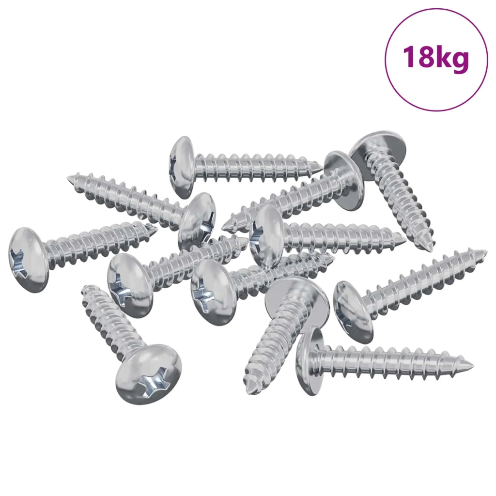 Viti in Legno 10976 pcs Argento Acciaio