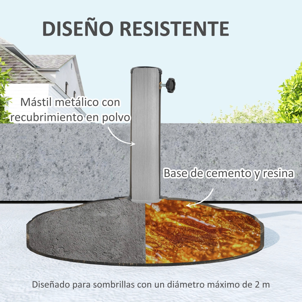 Base per ombrellone da giardino ¨C Minimal ¨C bronzo ?46x33 cm 12 kg