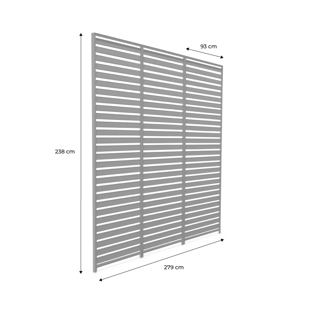 Set di 3 persiane 1m per pergola bioclimatica, antracite