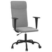Sedia da Ufficio | Sedia da Gaming Regolabile Grigio Chiaro Rete e Similpelle