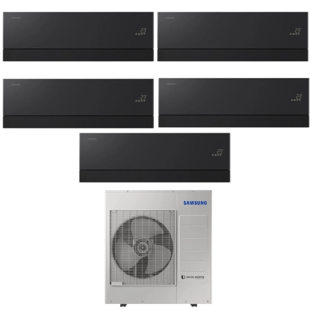 Condizionatore Penta Split Samsung WindFree Première Black 7+7+7+12+12 con AJ100TXJ5KG R-32 Wi-Fi Integrato