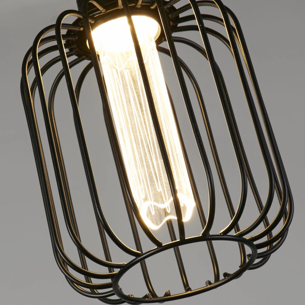 Lampada a tamburo - Metallo nero