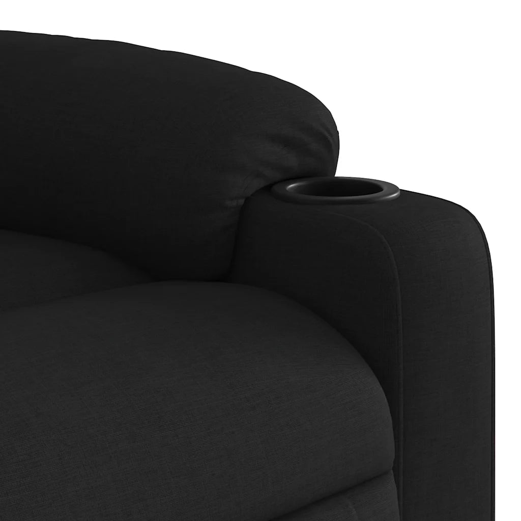 Divano Sedia-Poltrona Reclinabile in Tessuto Nero 556352