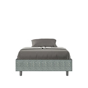 Letto 1 Piazza e Mezzo Sommier 120x210 cm con Rete Azelia Aragona 7 Azzurro