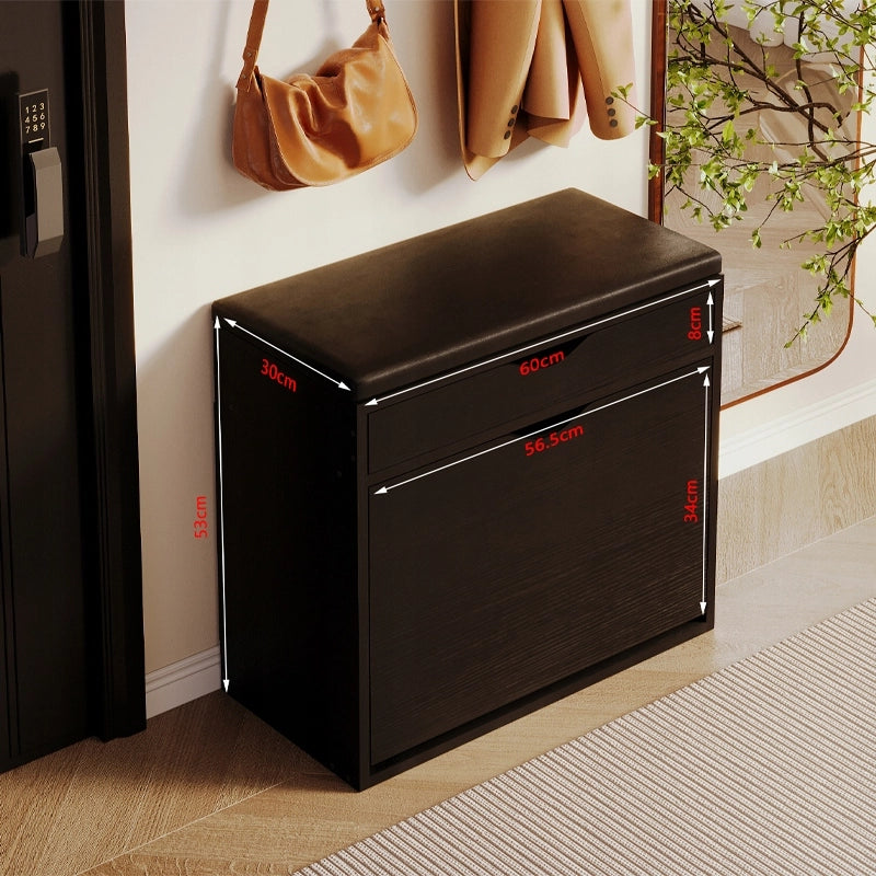 Scapino per scarpe con seduta, nero, per ingresso in stile loft, 60 cm