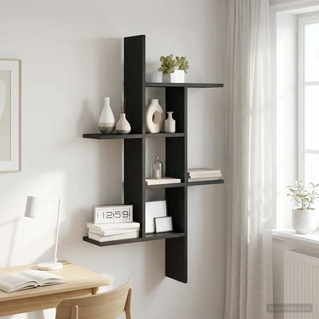 Scaffale da parete Rovere Nero 61 x 15 x 102 cm 8012189