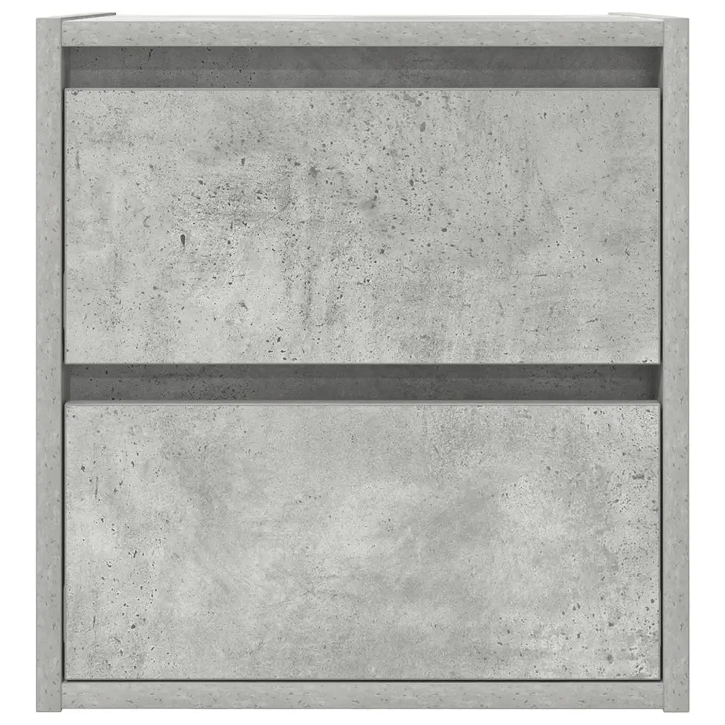 Comodino a Muro Grigio Cemento 38x34x40 cm 861253