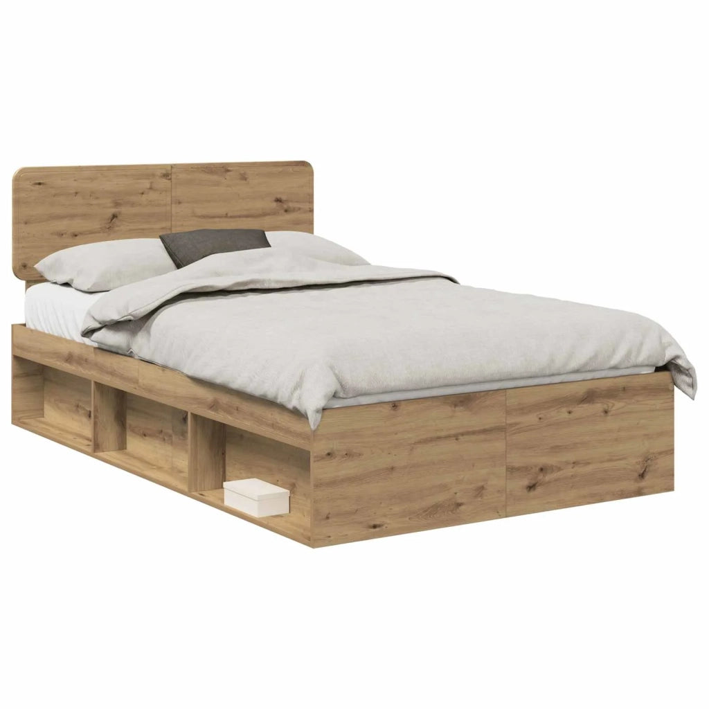 Letto matrimoniale | Letto per adulti | Struttura del letto Rovere Artigianale 120 x 200 cm
