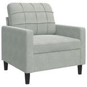 Poltrona | Sedia Relax Grigio Chiaro 60 cm Velluto