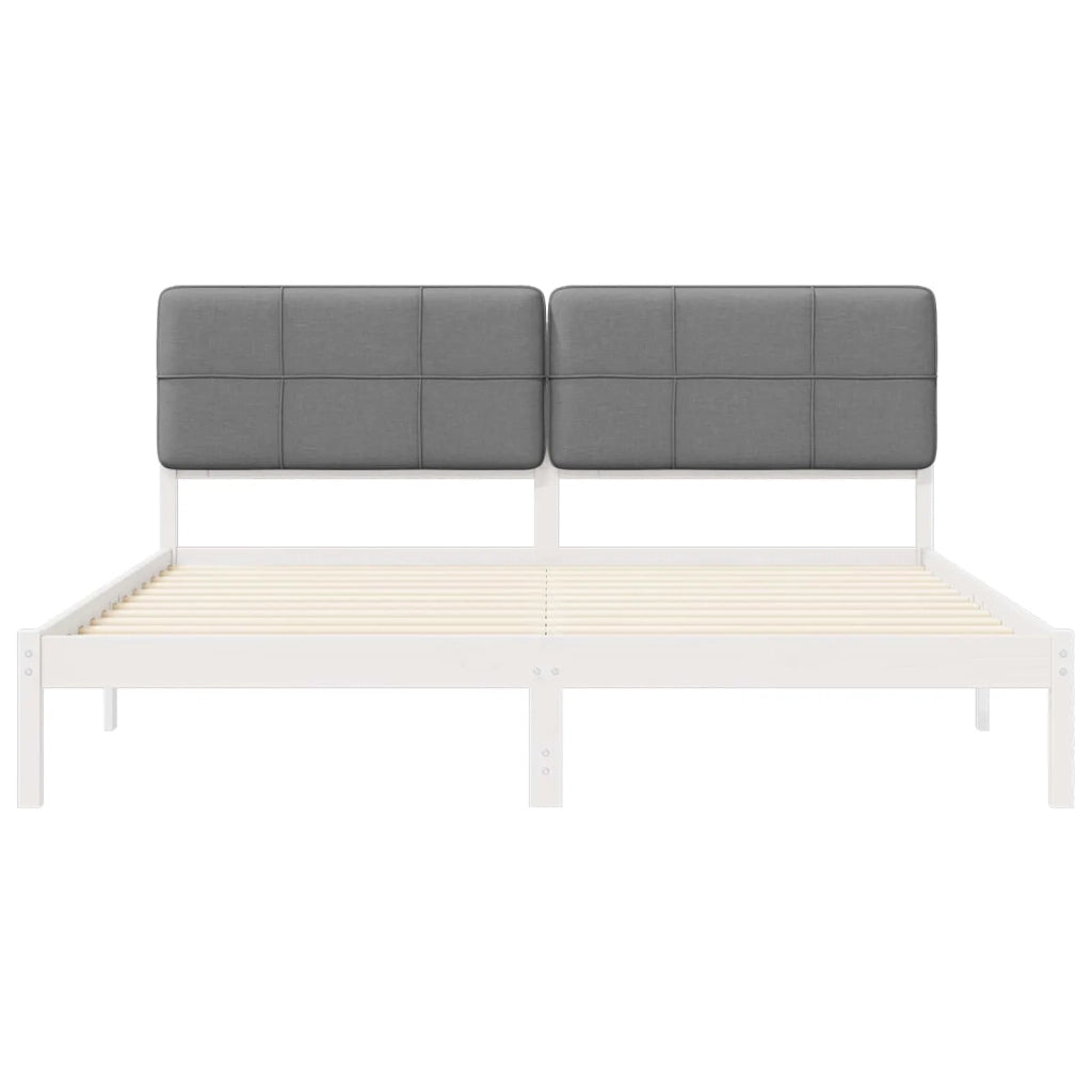 Letto con Testiera Rivestita-Struttura Letto con Testiera Nero 120 x 200 cm Pino massello 447643