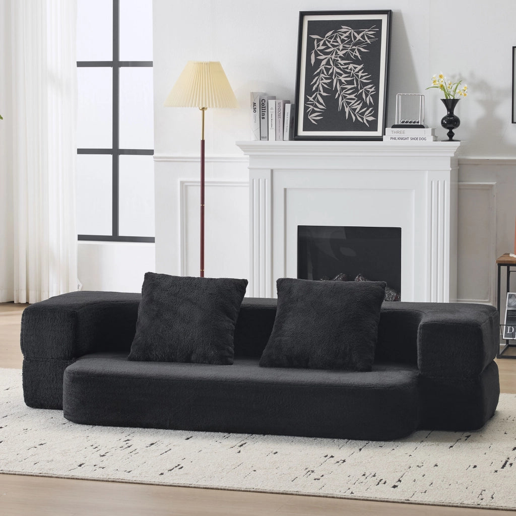 Divano Letto Trasformabile ¨C MINIMAL ¨C Nero