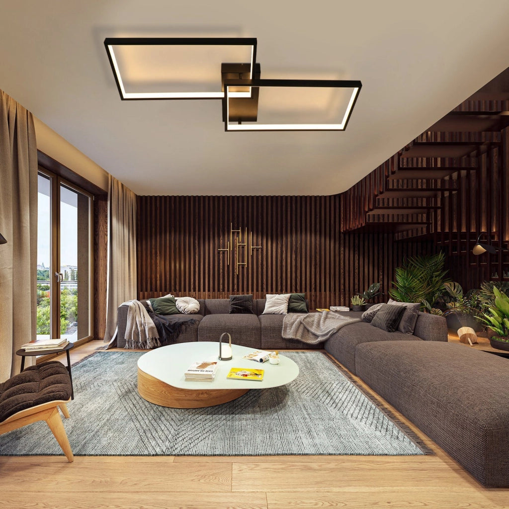 ZMH Lampada da soffitto LED metallo telecomando per camera letto