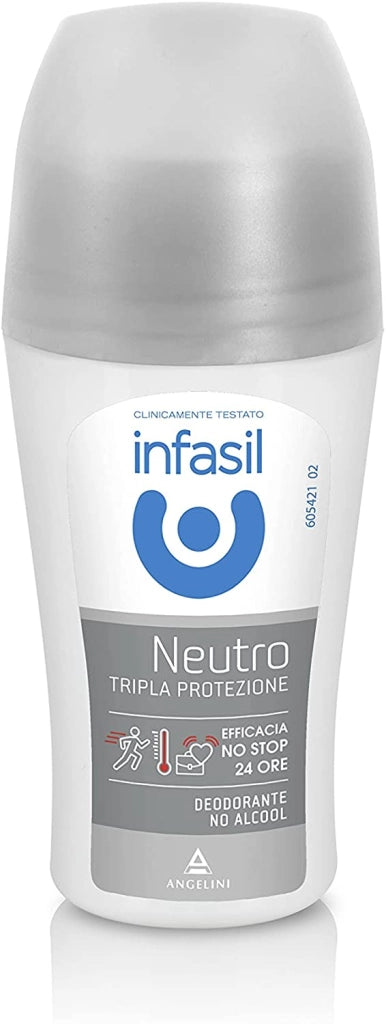 INFASIL DEODORANTE ROLL-ON DA 50 ML CON TRIPLA PROTEZIONE