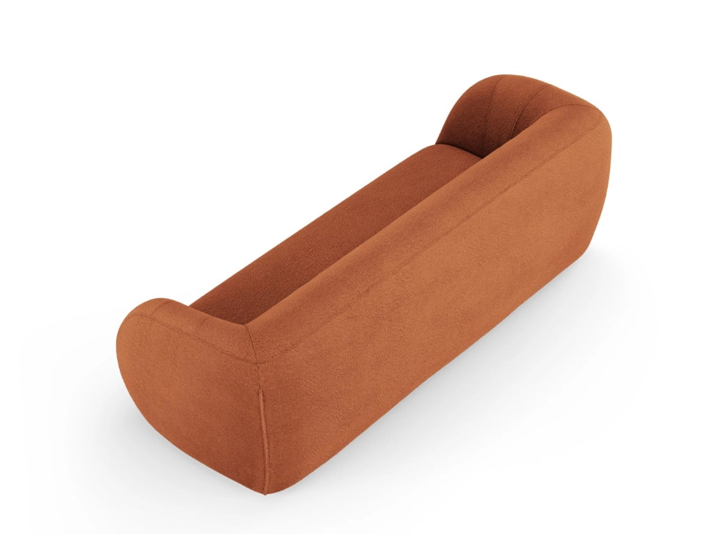 Cosmopolitan Design - Divano "Essen" 3 posti in bouclé marrone 