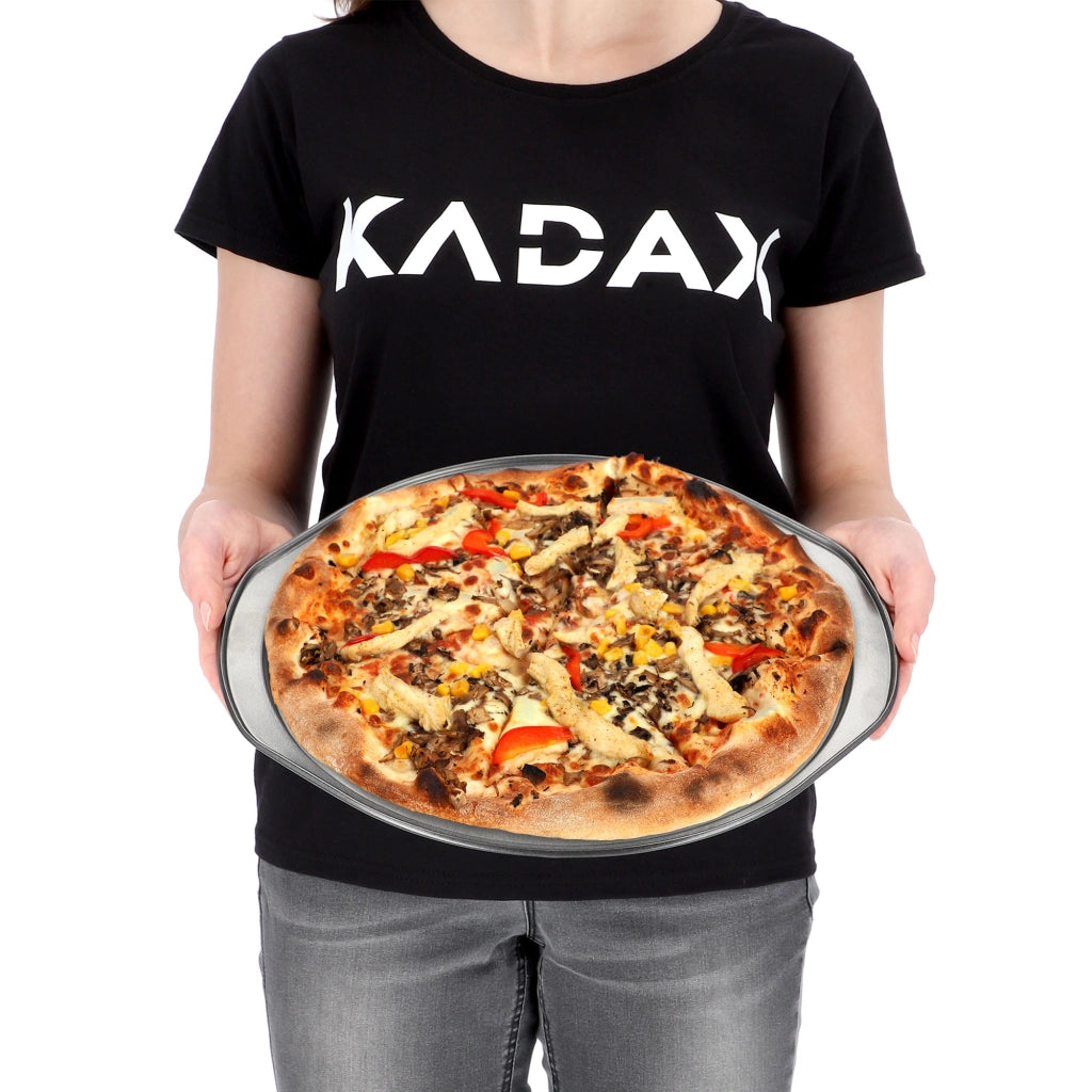 Teglia rotonda per pizza KADAX da 31 cm, forata