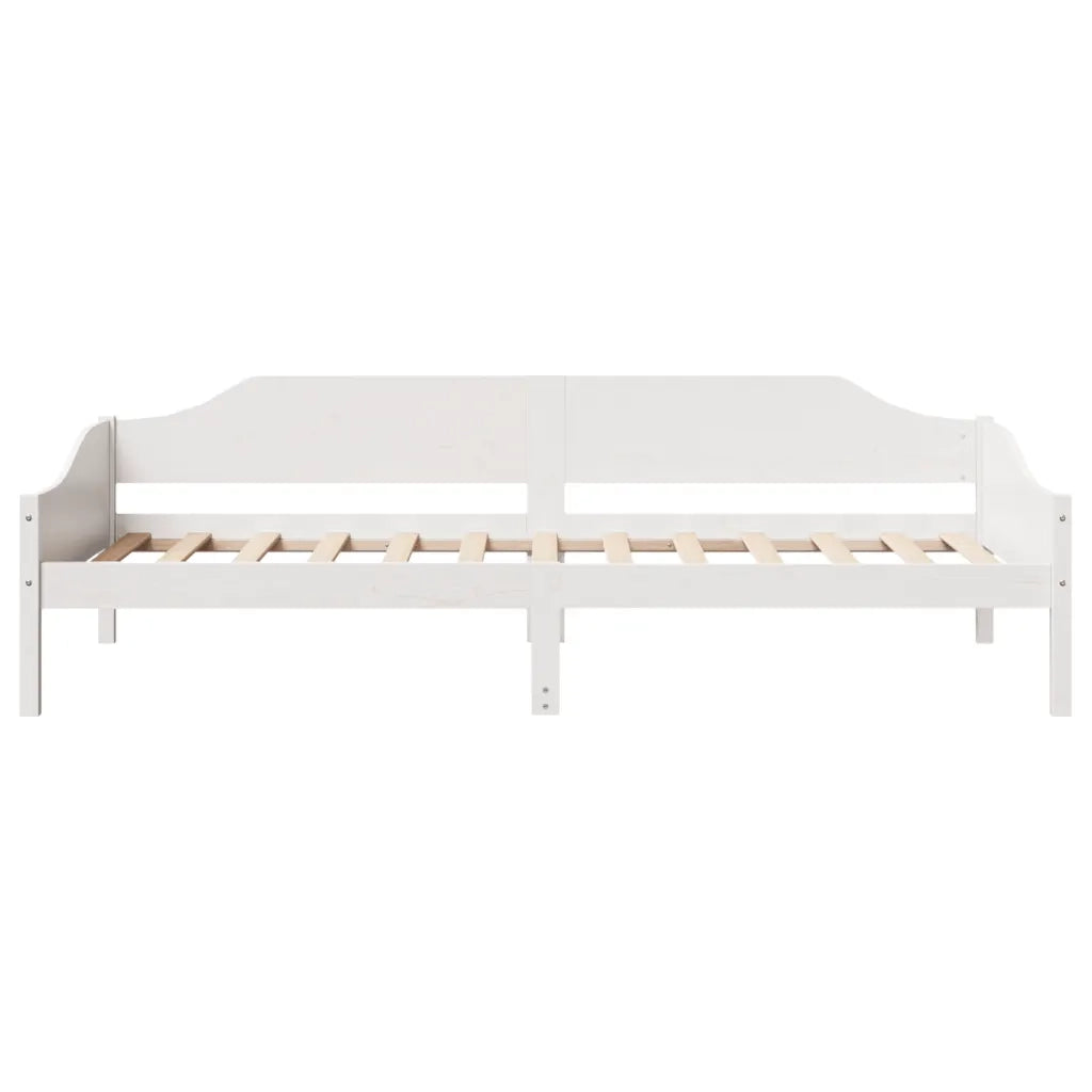 Letto senza Materasso-Struttura Letto Bianco 90x190 cm in Legno Massello Pino 938001
