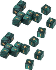 Set di Dadi da 20 pezzi per Bambini - Aiuto per la Scuola - Verde.