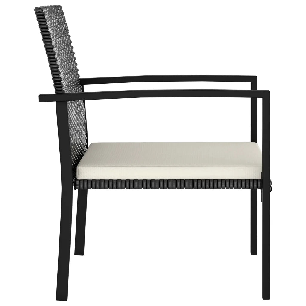 Set da Pranzo da Giardino 9 pz in Polyrattan Nero 3065710