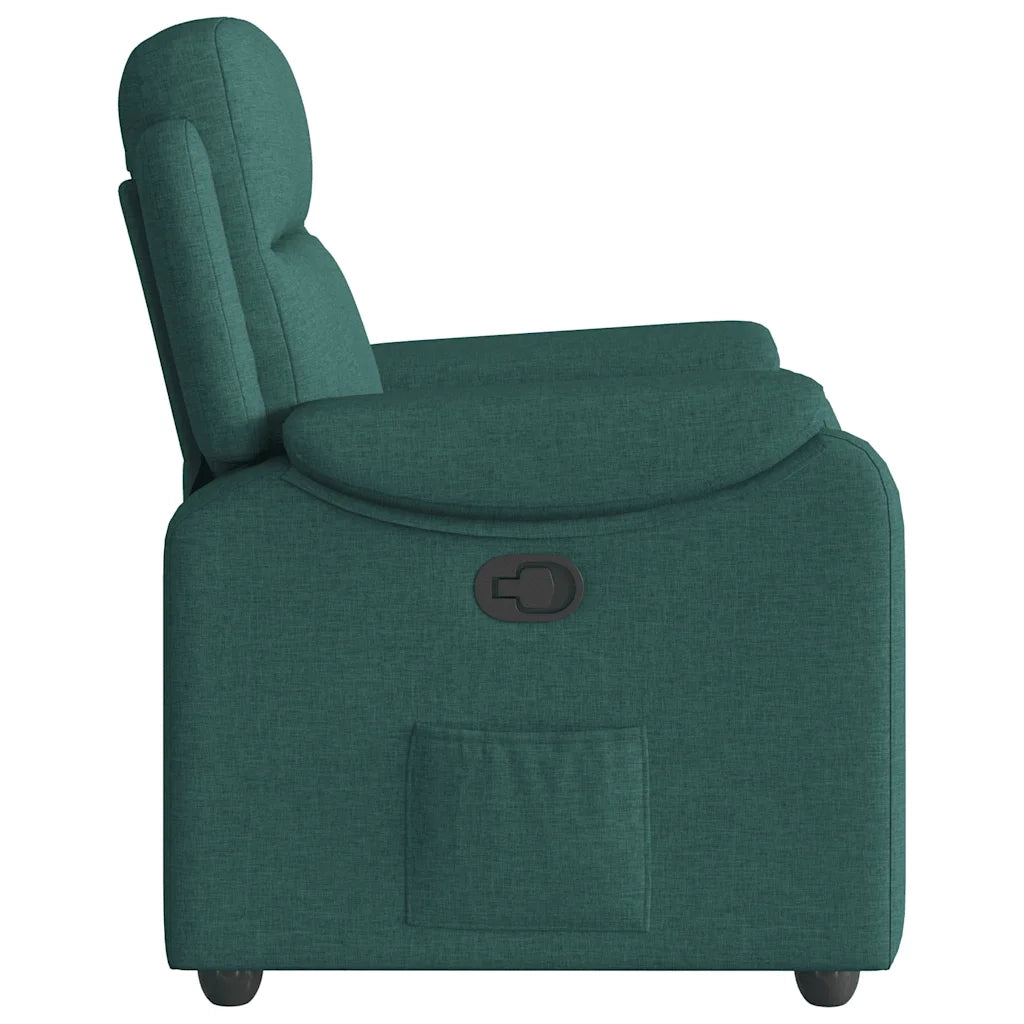 Poltrona Reclinabile in Tessuto Verde Scuro 4015686