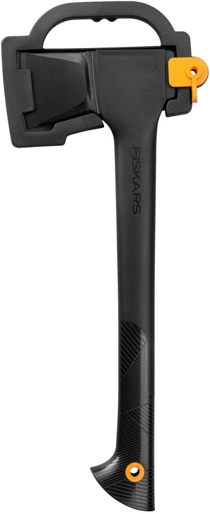 Ascia da Spacco, Solid, Fodero per Lama e Trasporto, Rivestimento Antiaderente, Lama in Acciaio/Manico in Plastica Rinforzata con Fibra di Vetro, Nero/Arancione, A11, 49cm, 1,1 kg, 1051086
