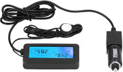 Termometro automatico digitale per veicoli con display LCD e alimentazione 12V