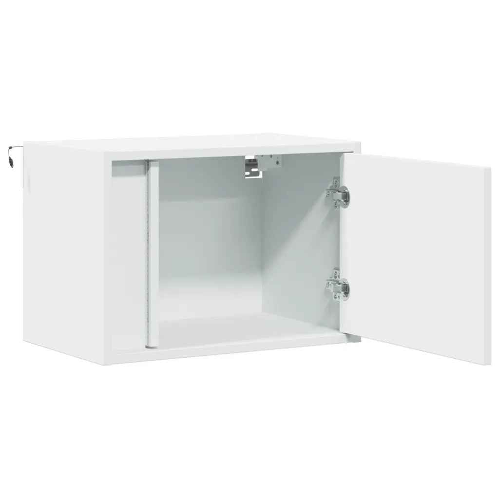 Comodino a Parete con Luci LED Bianco 852089
