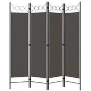 Divisorio Ambienti | Divider per stanze | Paravento a 4 Pannelli Antracite 160x180 cm
