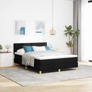 Letto a molle con materasso Nero 140 x 190 cm Tessuto 3338995