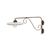 Applique Classica L&aposAquila Metallo E Ceramica Nero Sfumato Rame 1 Luce E27