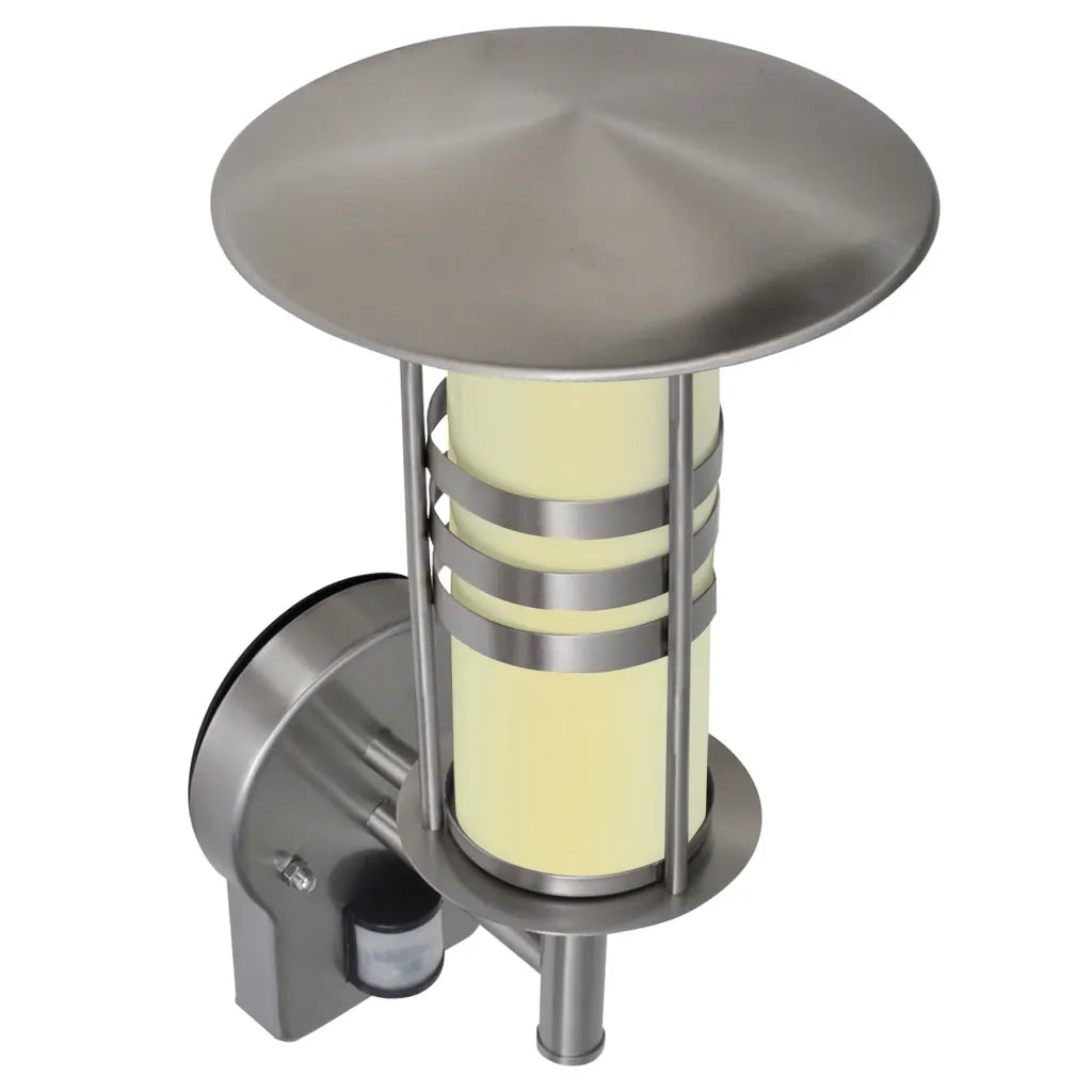 Lampada da parete in acciaio inossidabile forma pagoda con sensore 41093