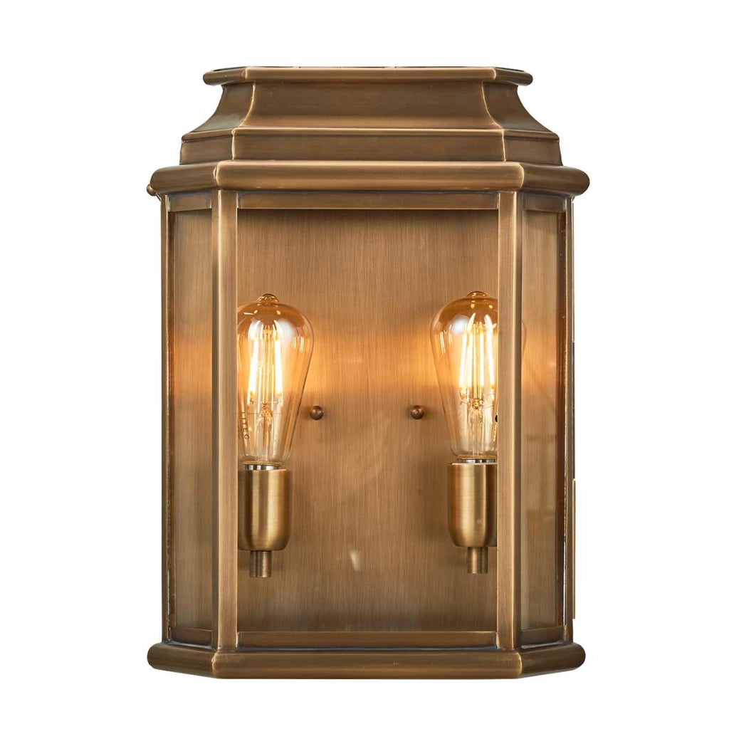 Applique esterna St Martins Elstead ottone E27 2x60W
