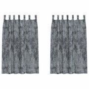 Tende in Velluto 2 pz Grigio Argento 175 x 140 cm Velluto