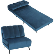 Poltrona Letto Pieghevole Trasformabile con Schienale Regolabile ¨C Minimal ¨C Blu
