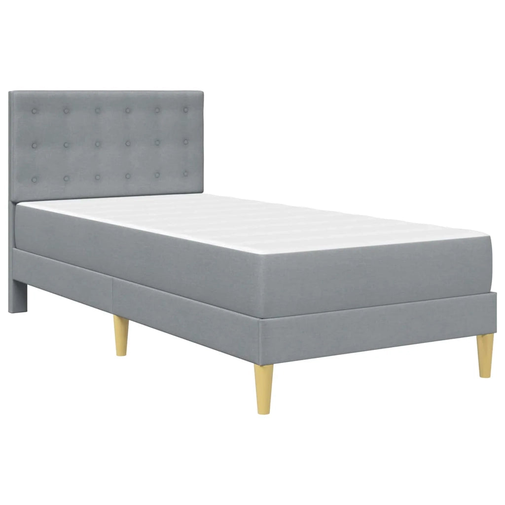 Struttura letto con materasso-Giroletto Grigio chiaro 90 x 200 cm Tessuto