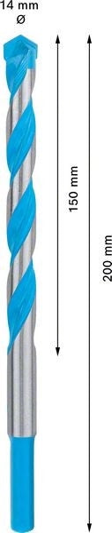 2608901487 - Punta Multimateriale CYL-9 14 x 150mm x 200mm