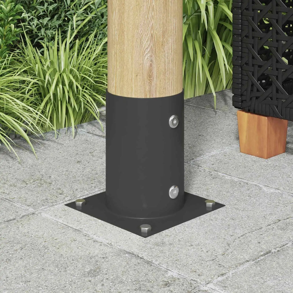 Ancora rotonda per terreno 4 pcs Antracite 15 x 15 x 15 cm