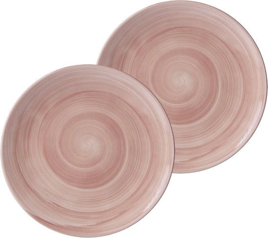 Set di piatti 2 pezzi Valencia - Piatti da 21,5 cm - Marrone - Resistenti al lavastoviglie