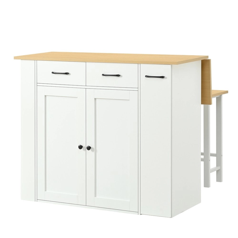 Tavolo da Pranzo Allungabile con Cassetti e 2 Sedie ¨C MINIMAL ¨C Bianco