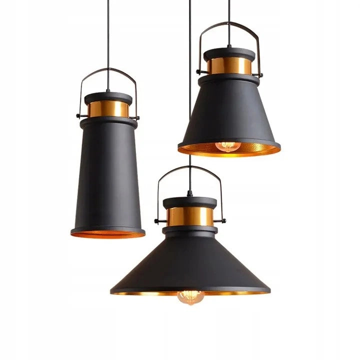 Lampada Da Soffitto Asti Abc Nero/oro