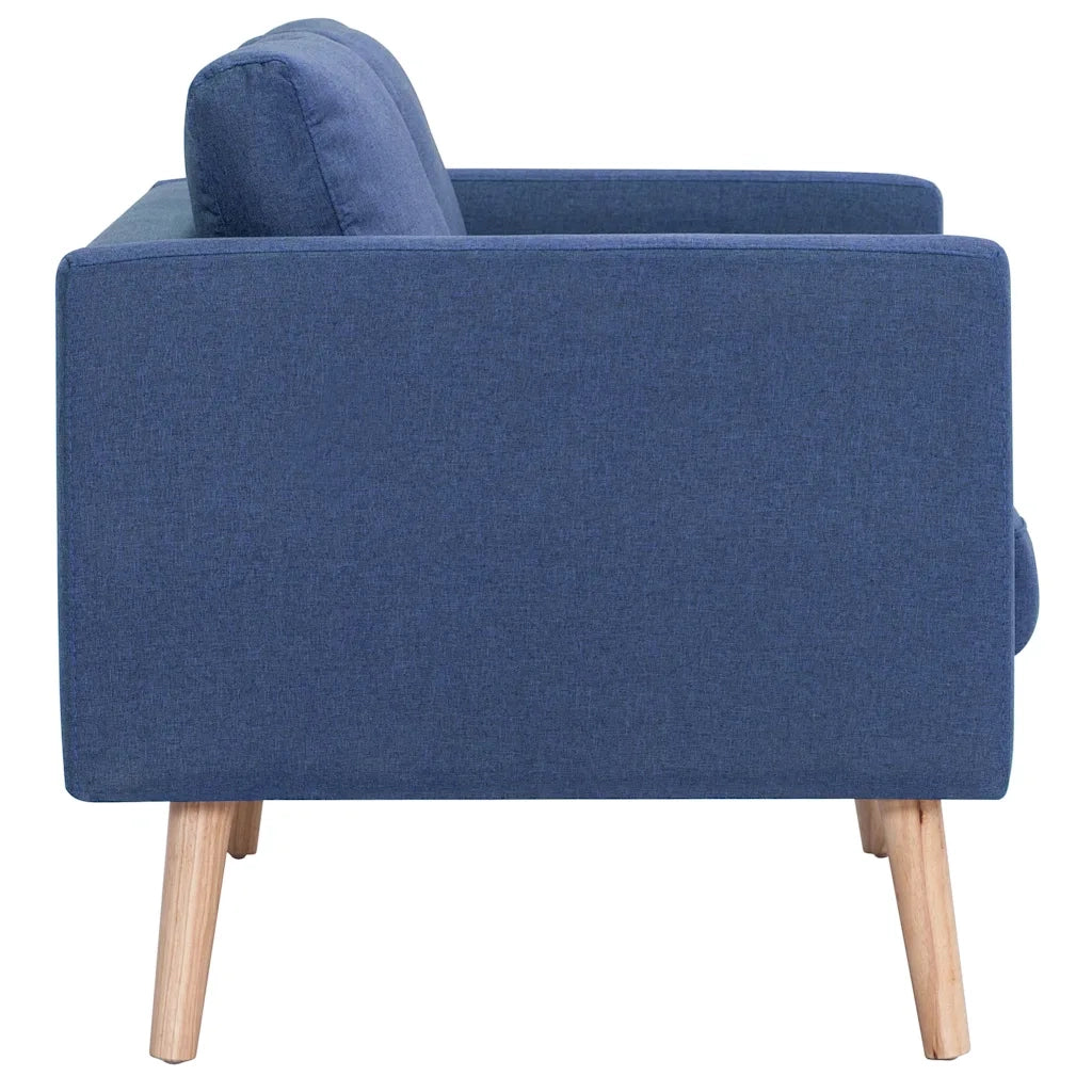 Divano a 2 Posti in Tessuto Blu 281355
