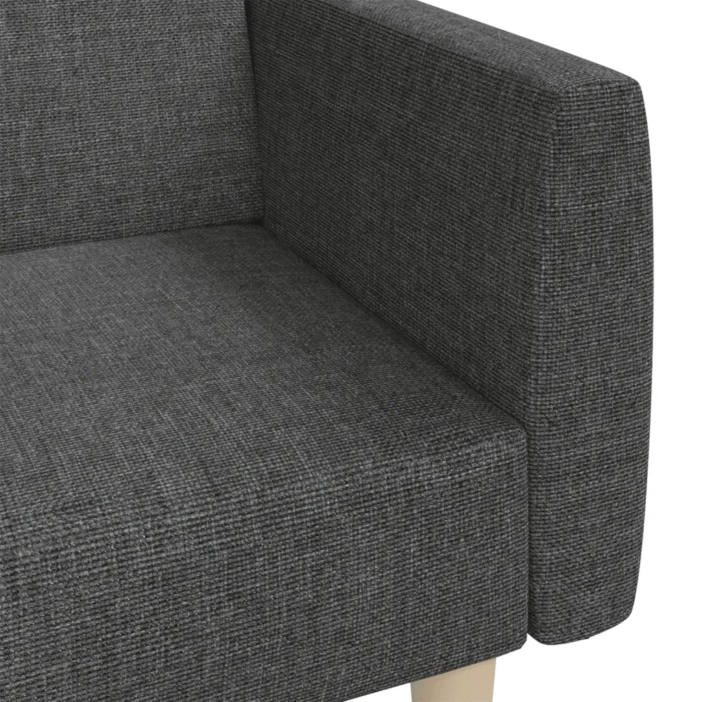 Divano letto | Sof¨¤ letto | Letto singolo a 2 Posti Grigio Scuro in Tessuto