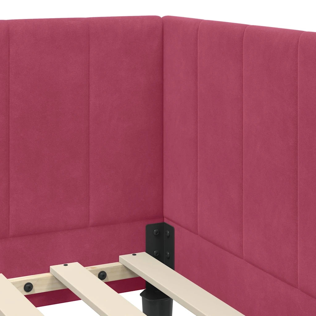 Struttura Letto Angolare con Materasso 2 pcs Verde Velluto 3393882