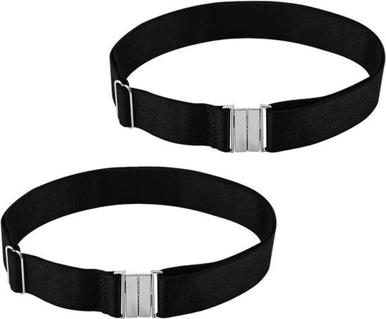 Cinture per donne - Chiusura regolabile - Cinture per vita alta con elastico - Adatte per donne - 2pz - Nero