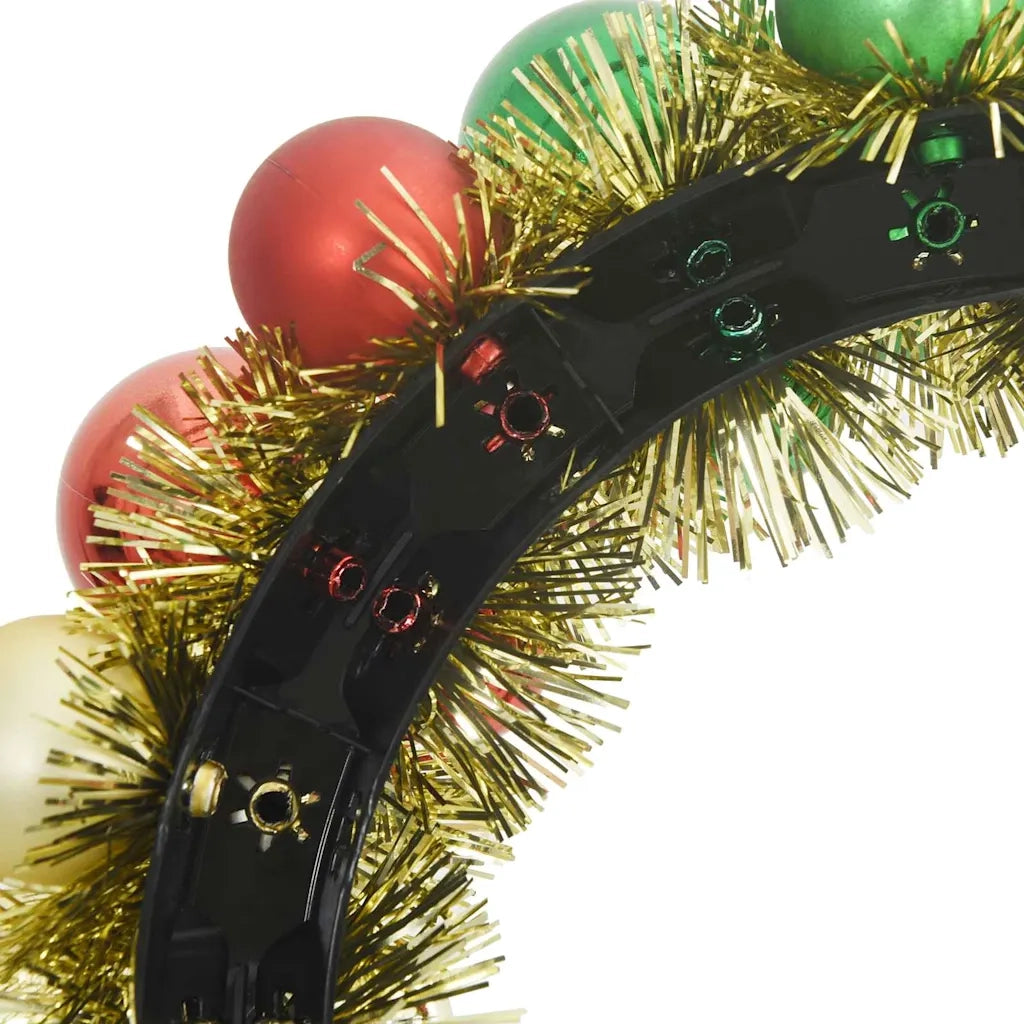 Corone di Palline di Natale 2 pz Multicolore 33 x 33 x 7 cm CFW5439559