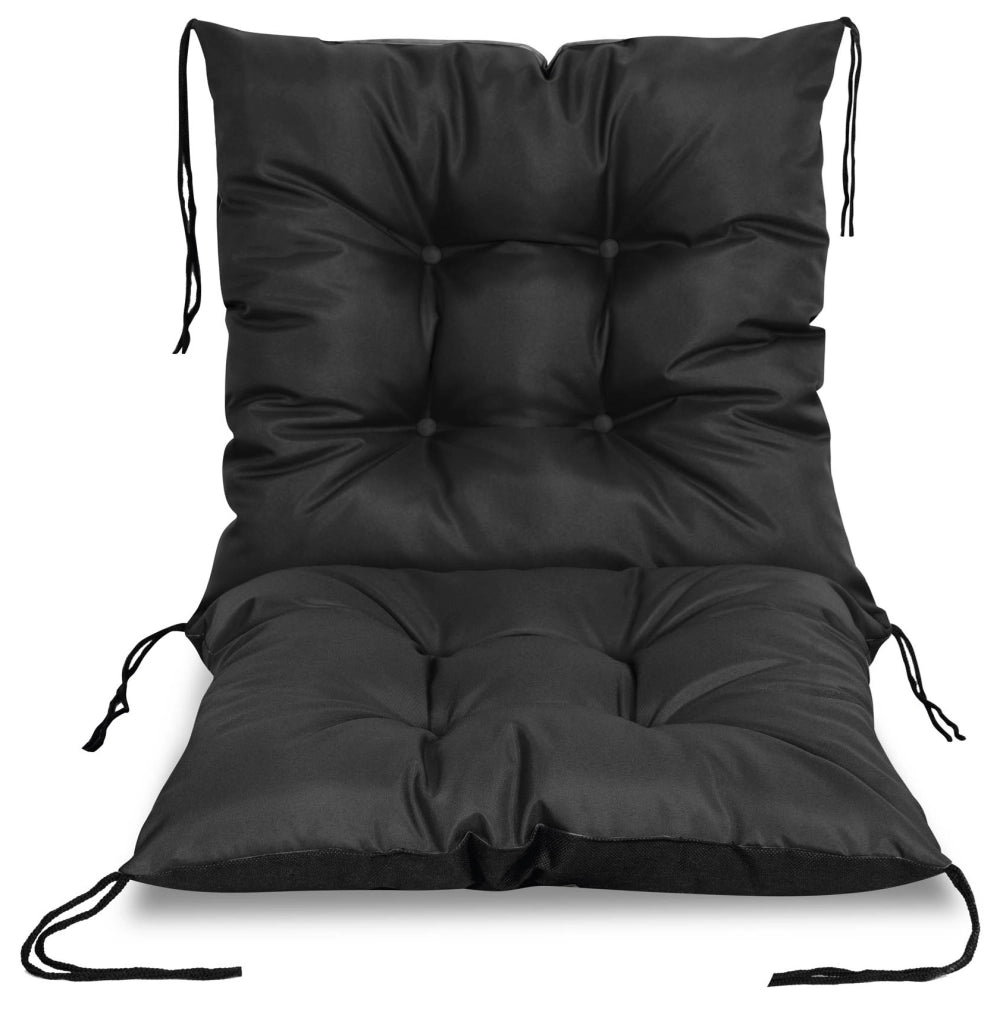 AIO FACTORY Cuscino da giardino impermeabile nero 50x50x80 cm