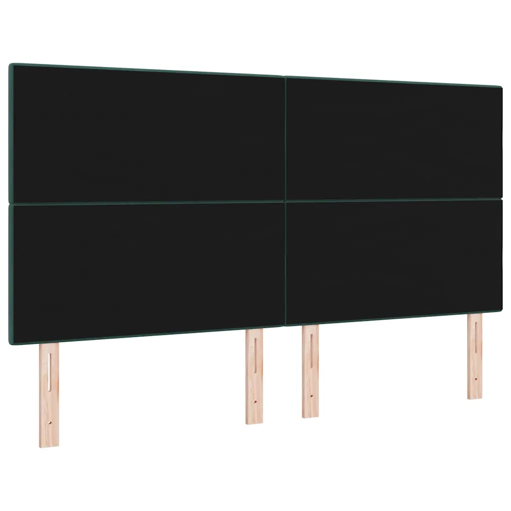 Testiera | Testata LED con strisce LED Verde 180 cm Velluto