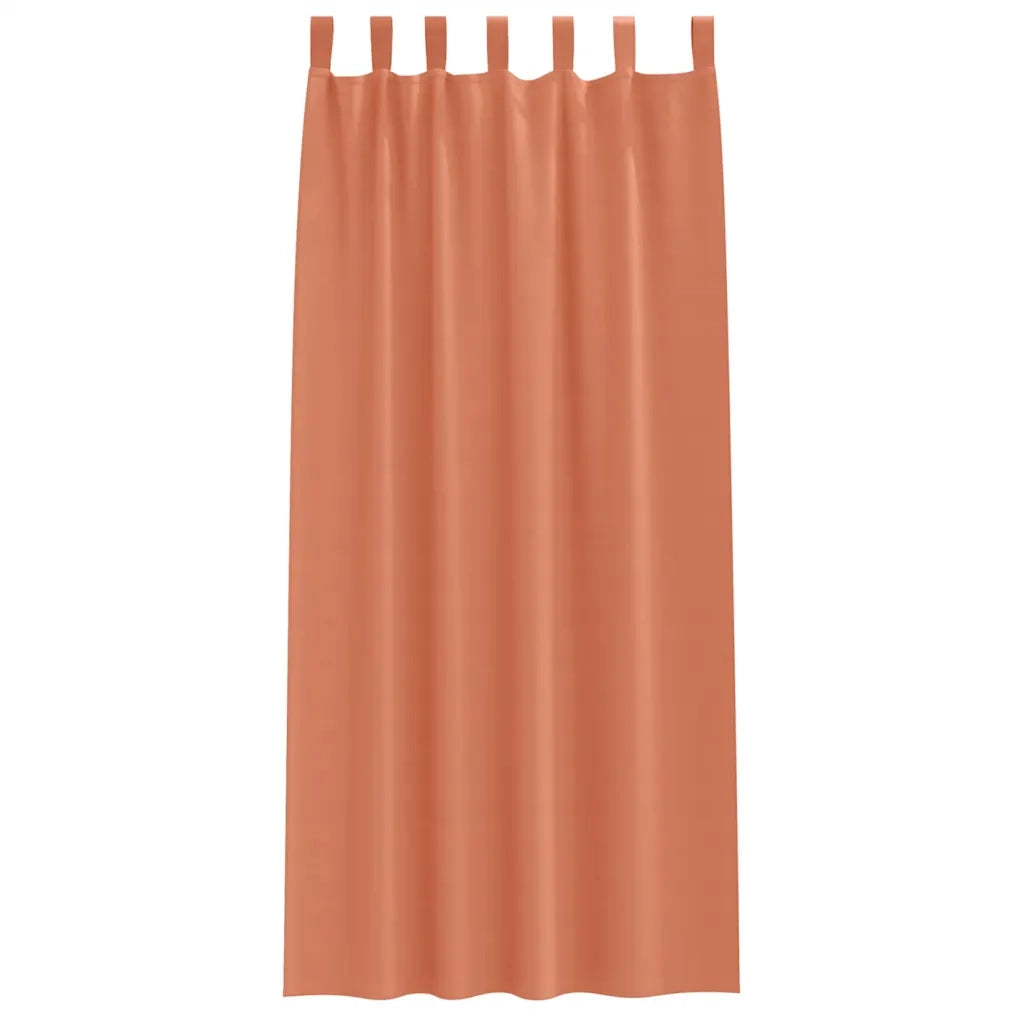Tende Oscuranti | Tende Blackout con Anelli 2 pz Terracotta 225 x 140 cm
