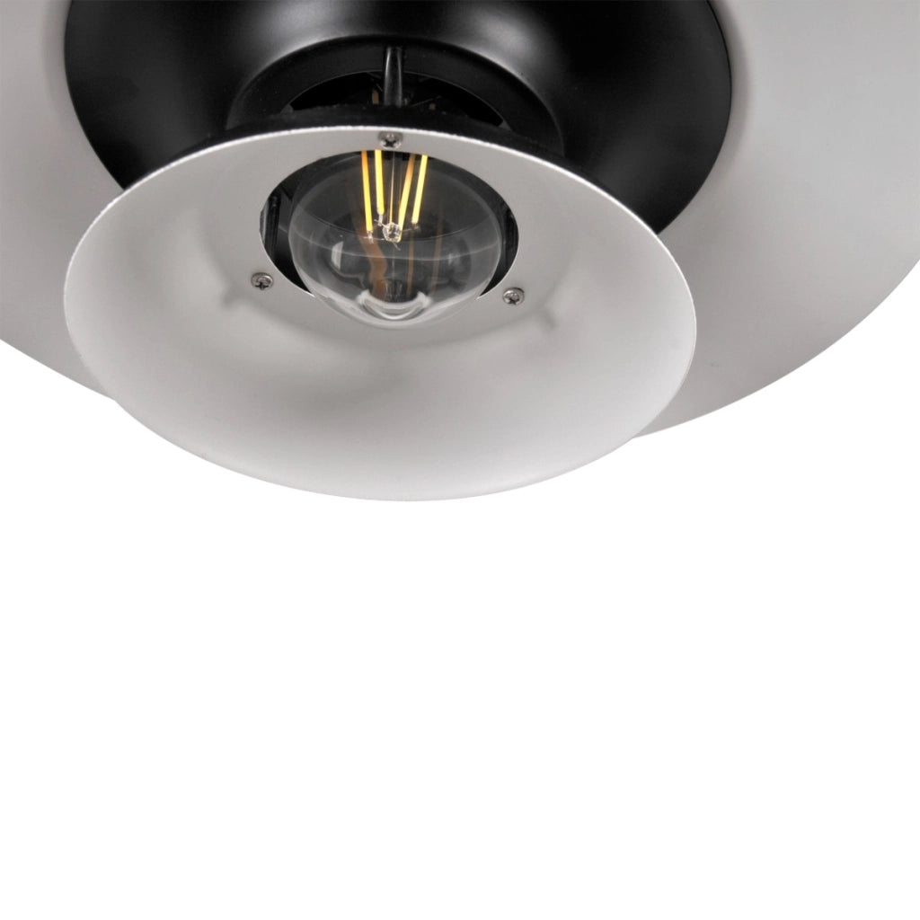 Lampada a sospensione Berit nera metallo Ø35 E27 Polux