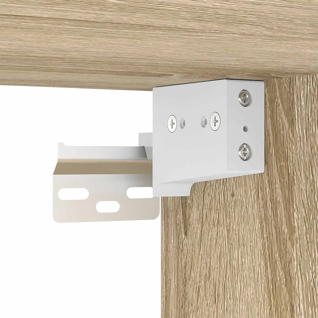 Mobiletto a parete moderno dalle linee pulite contenitore multifunzionale 60 x 20 x 40 cm legno composito rovere Sonoma 02_0054802